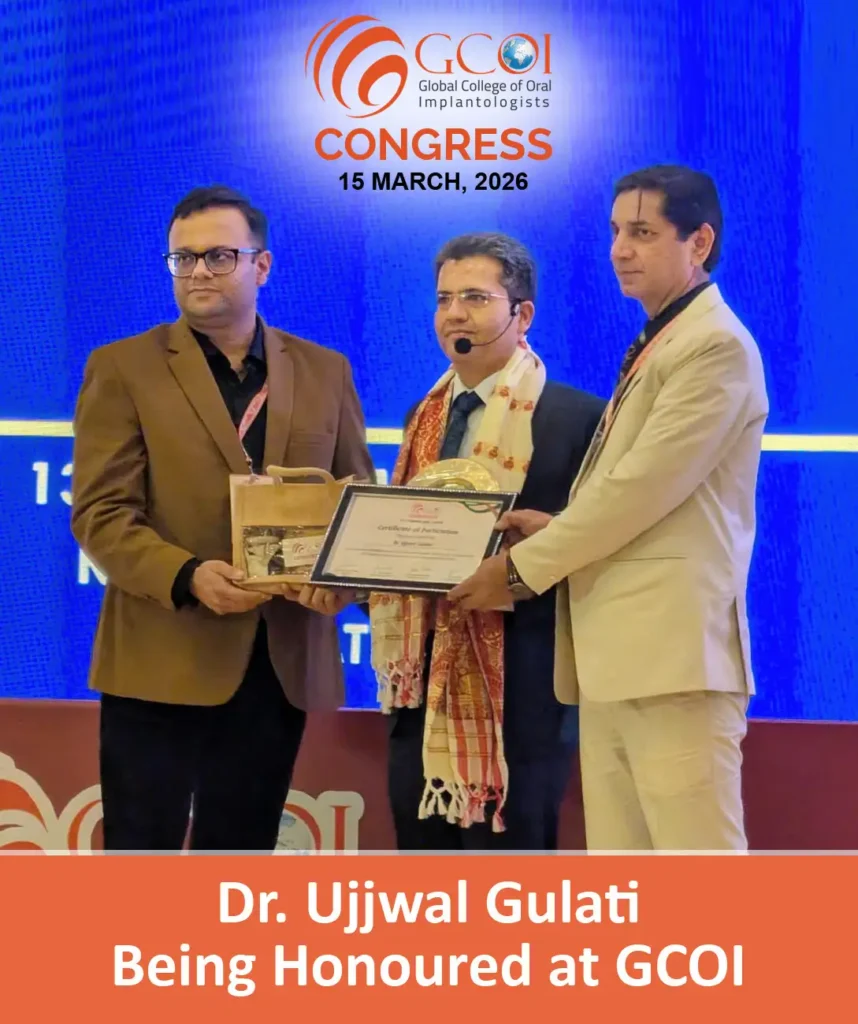 Dr Ujjwal Gulati being honoured at GCOI