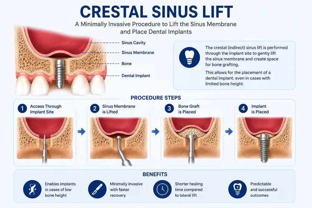 Crestal Sinus Lift Procedure Infographic