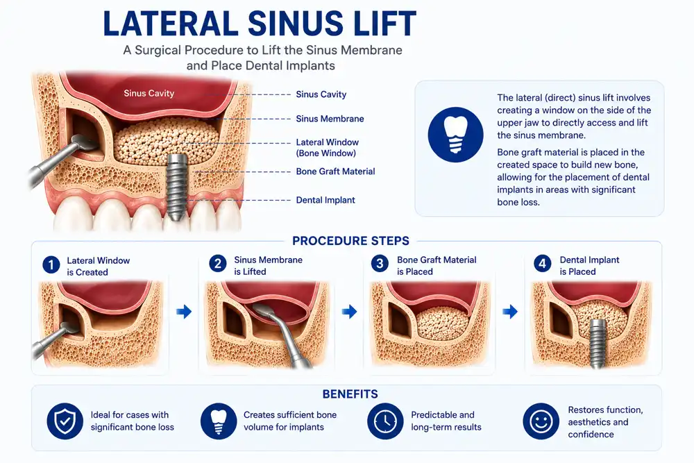 Lateral Sinus Lift Procedure Infographic